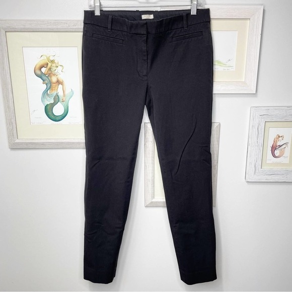 J. Crew Factory Black Stretch Rear Pleat Dress Pants Size 8 - Picture 1 of 12